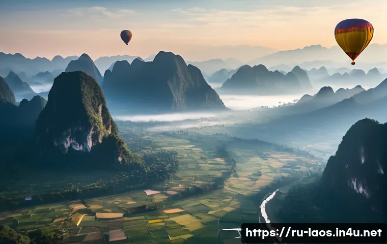 라오스 방비엥 핫에어벌룬 관련 이미지 1