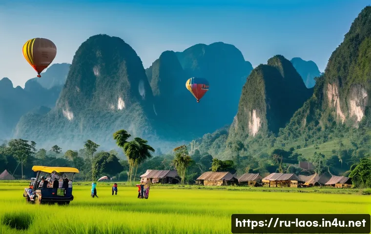 라오스 방비엥 핫에어벌룬 관련 이미지 2